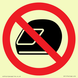 P920 Prohibition: No motorcycle helmets